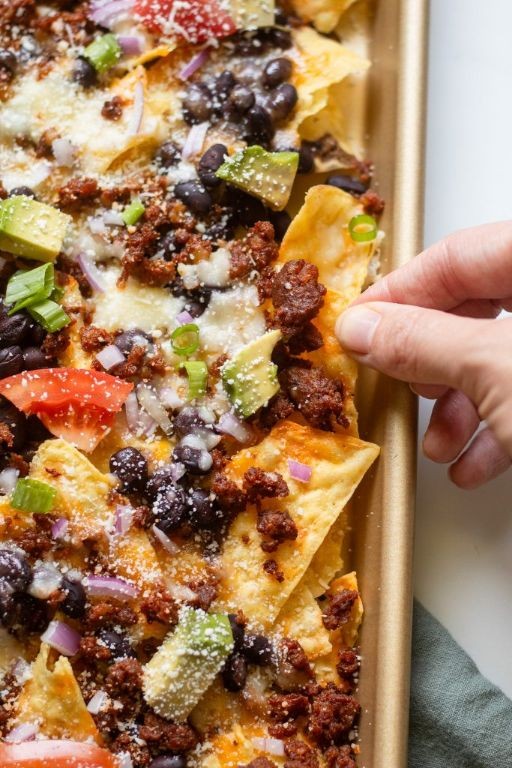 Spicy Chorizo and Pork Nachos with Queso