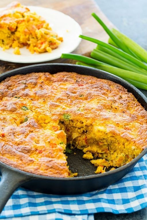 Spicy Crawfish Cornbread Casserole