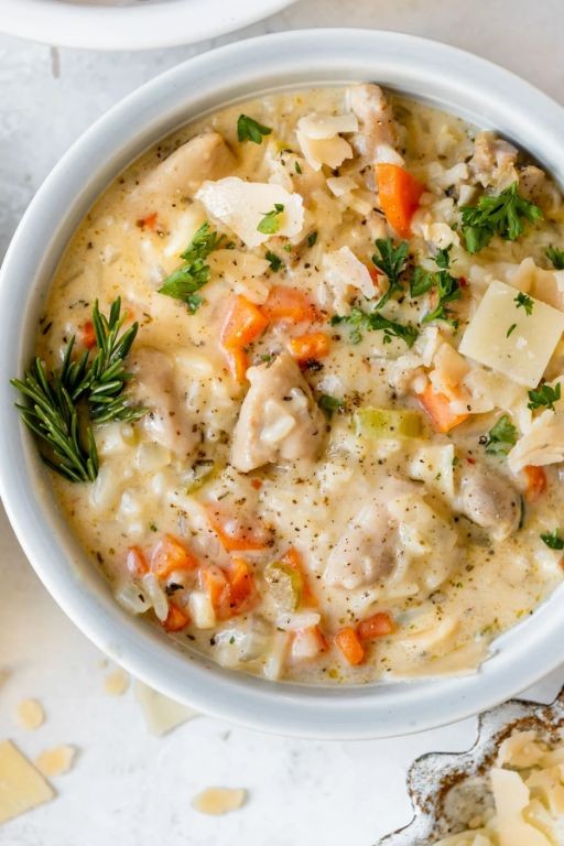 Spicy Cream of Chicken Soup with Basmati Rice