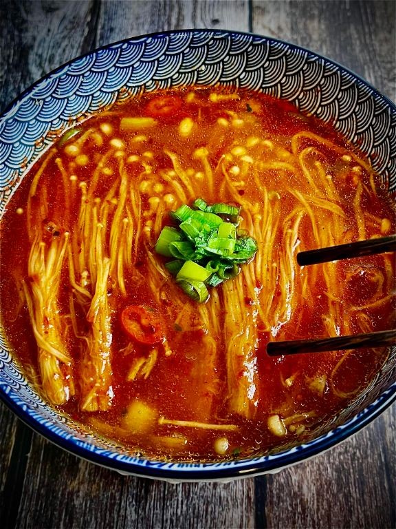 Spicy Enoki Mushroom Ramen