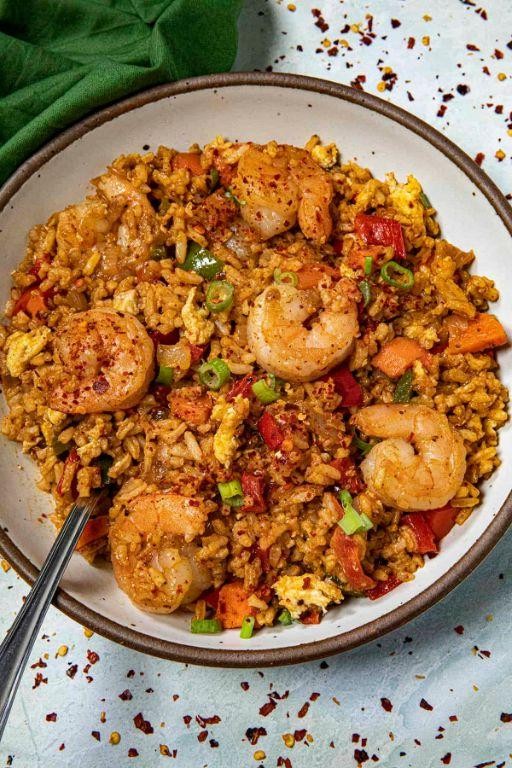 Spicy Garlic Shrimp Fried Rice