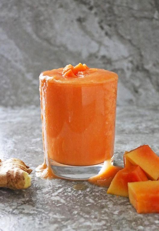 Spicy Ginger Papaya Smoothie