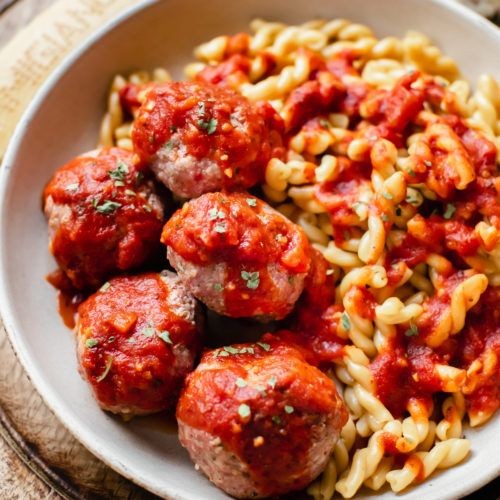 Spicy Italian Meatballs with Marinara Sauce