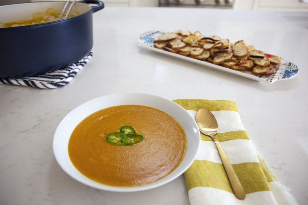 Spicy Jalapeno and Carrot Cream Soup