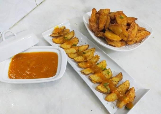 Spicy Mango Lime Potato Wedges
