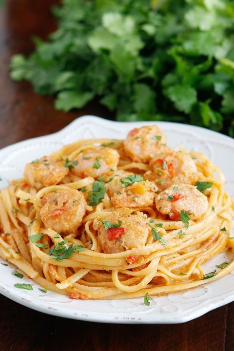Spicy Mango and Shrimp Pasta