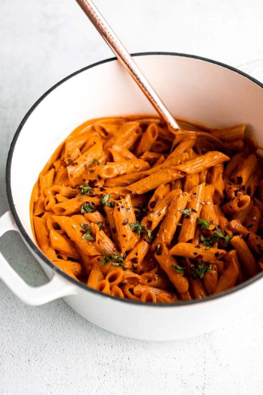 Spicy Penne alla Vodka with Red Pepper Flakes