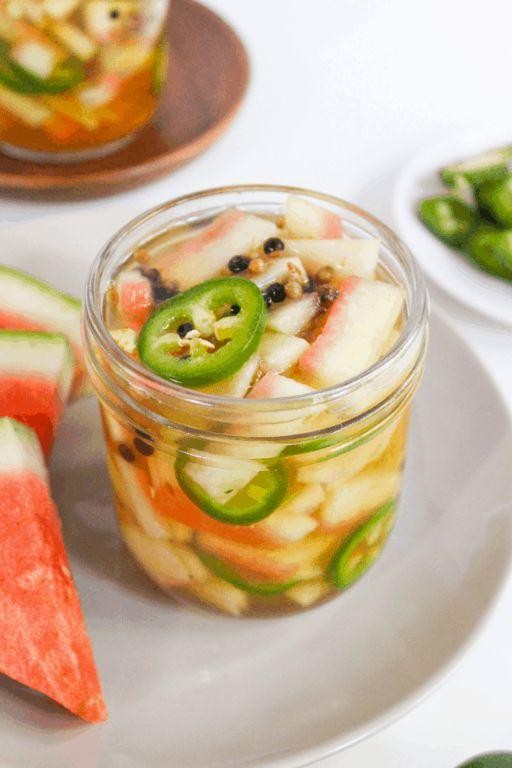 Spicy Pickled Watermelon Rind