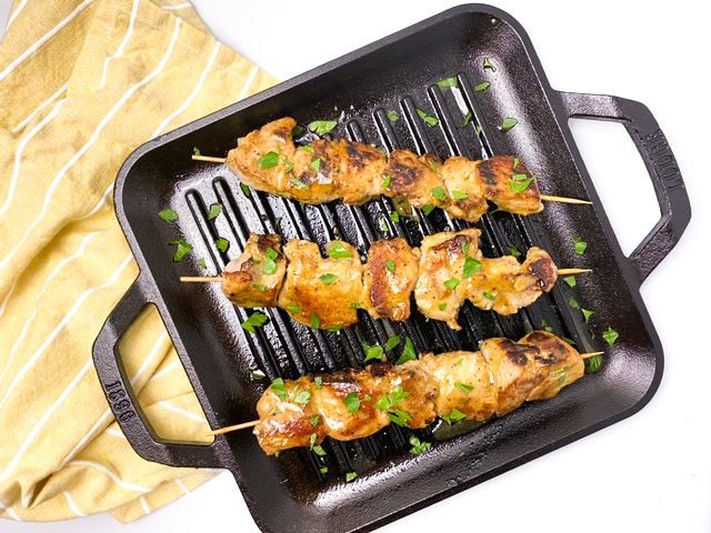 Spicy Pork Skewers with Honey Glaze