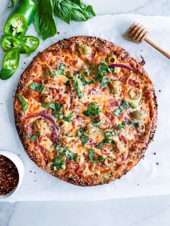 Spicy Salami Pizza with Fresh Basil