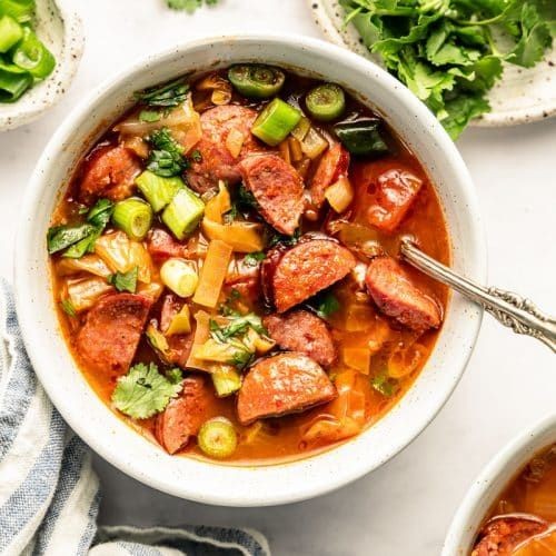 Spicy Sausage and Cabbage Soup