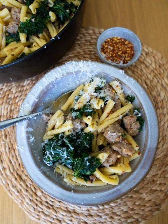 Spicy Sausage and Kale Casarecce