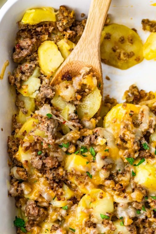 Spicy Sausage and Potato Hotdish