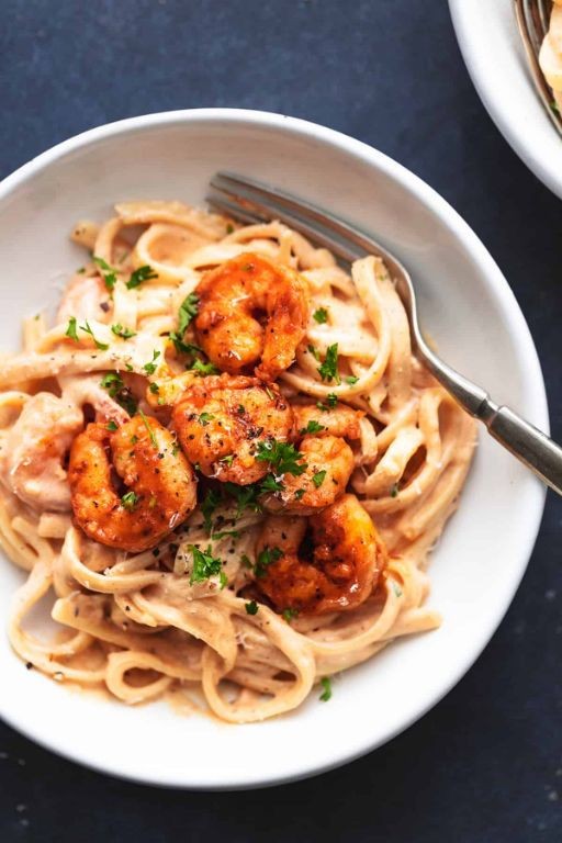 Spicy Shrimp Pasta Alfredo