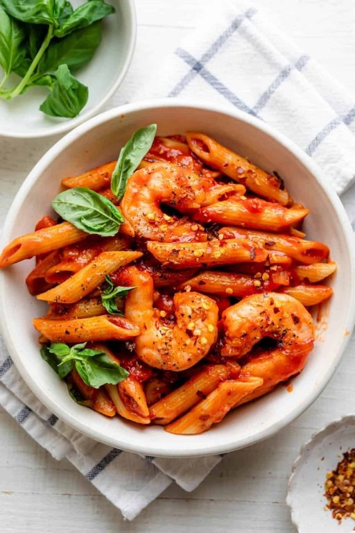 Spicy Shrimp Pasta Arrabbiata