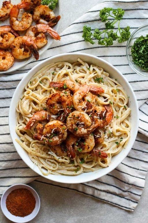 Spicy Shrimp Pasta with Blackened Seasoning