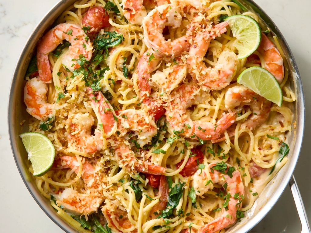 Spicy Shrimp Pasta with Coconut Milk