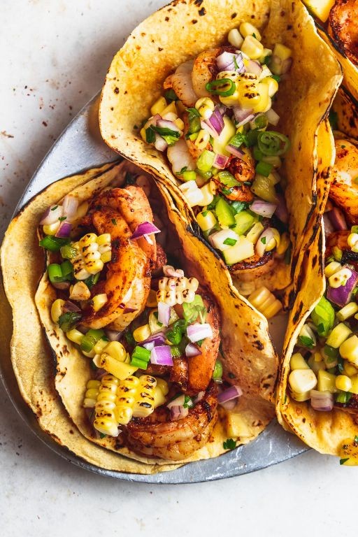 Spicy Shrimp Tacos with Mango Salsa