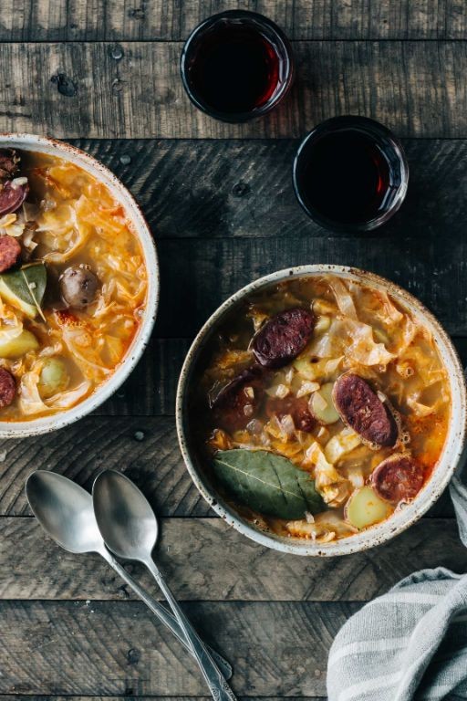Spicy Slow Cooker Cabbage and Chorizo Stew