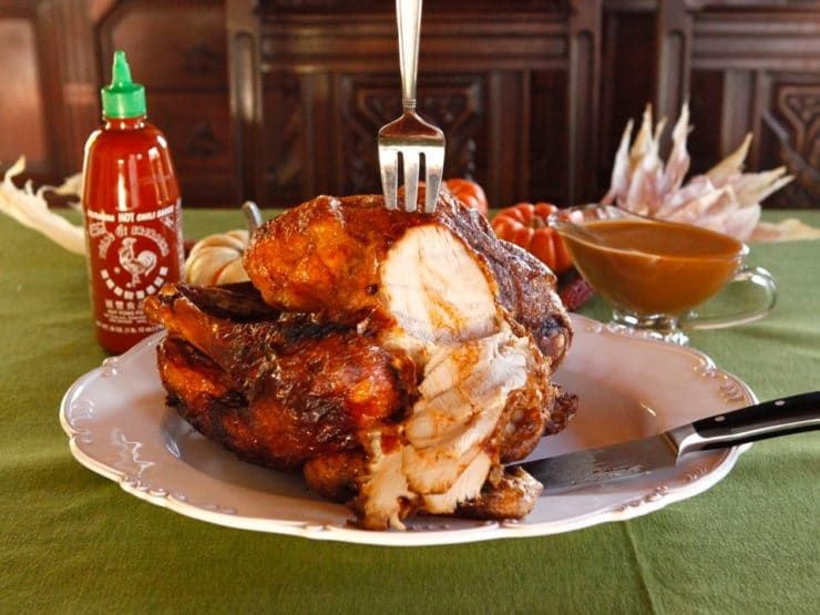 Spicy Sriracha Honey Injected Fried Turkey