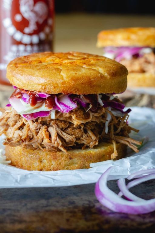 Spicy Sriracha Pulled Pork Sandwich