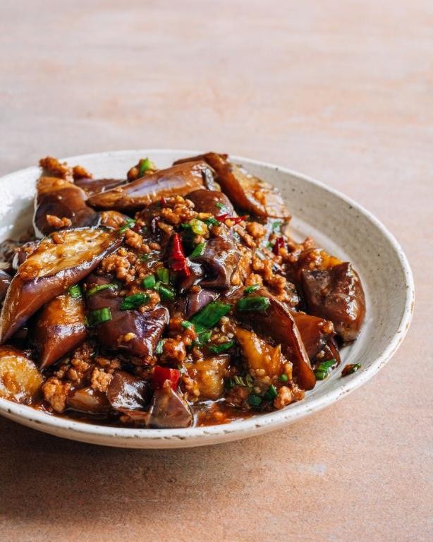 Spicy Szechuan Eggplant with Garlic Sauce