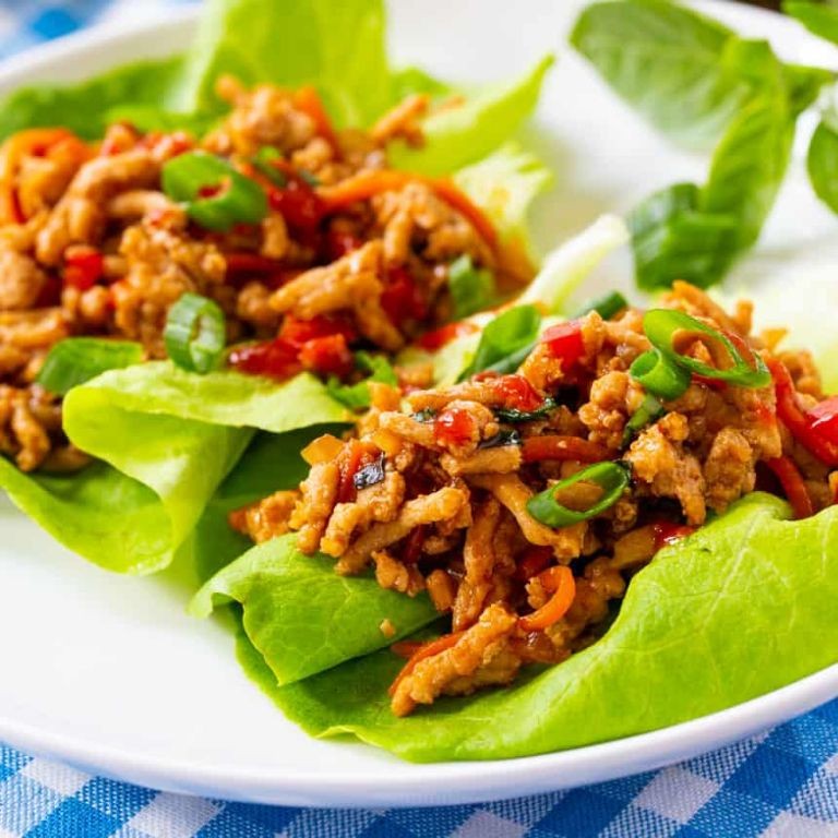 Spicy Thai Chicken Lettuce Wraps
