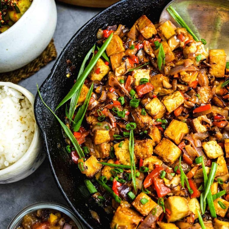 Spicy Tofu Sisig for Vegetarians