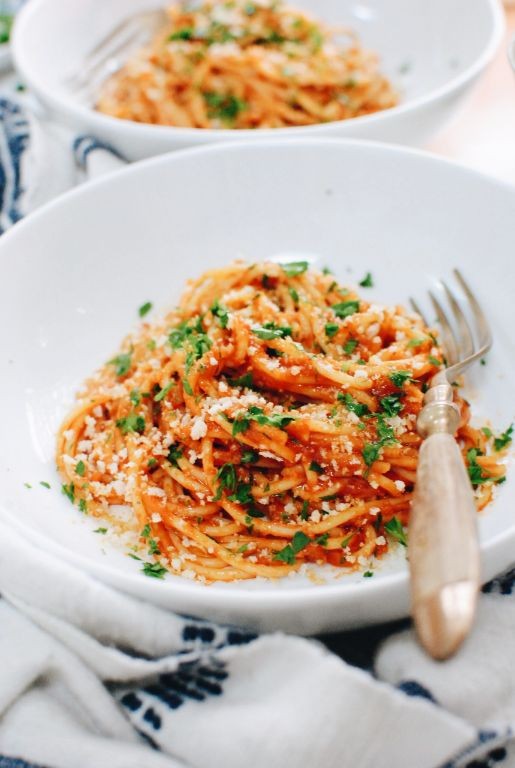 Spicy Tomato and Anchovy Pasta