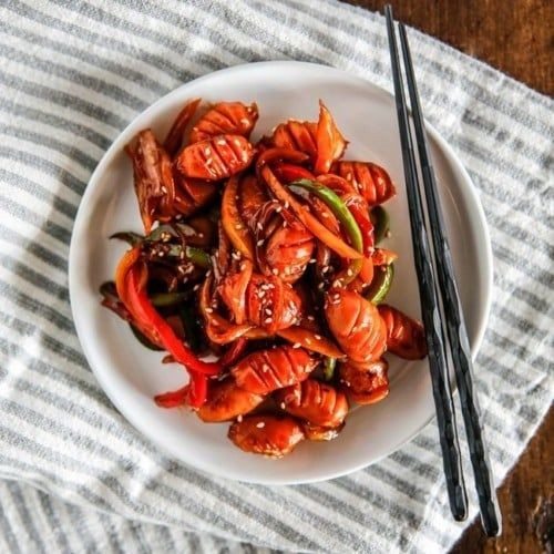 Spicy Vienna Sausage Stir-Fry with Chili Sauce