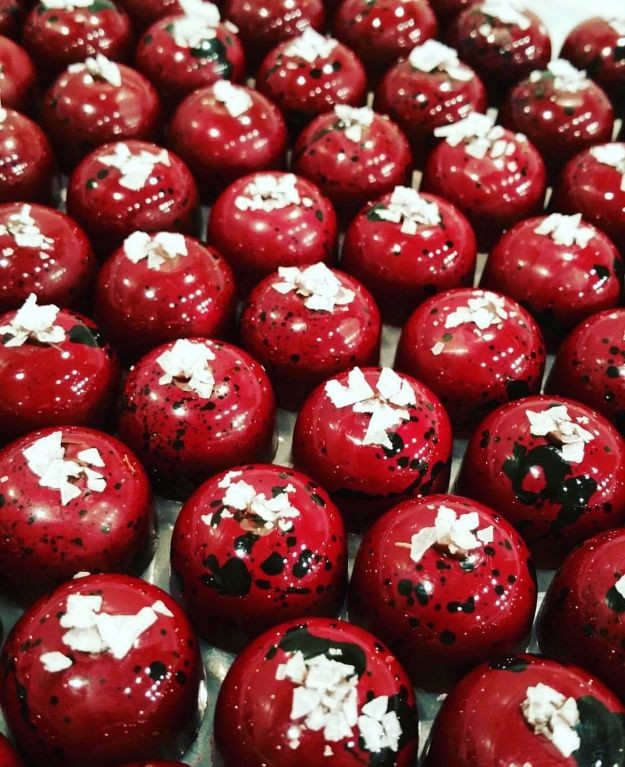 Spicy habanero dark chocolate truffles