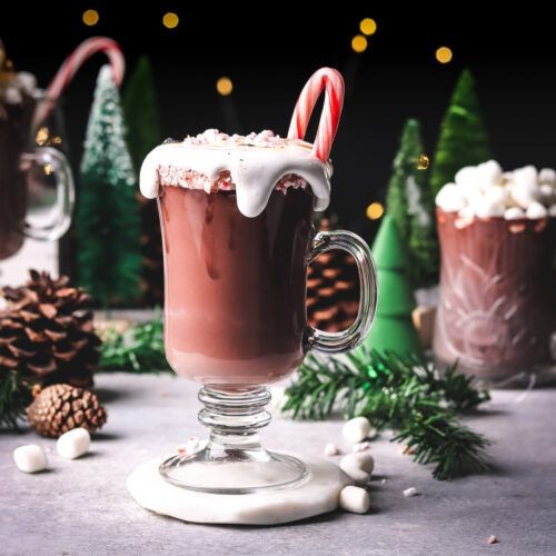 Spiked Peppermint Hot Chocolate