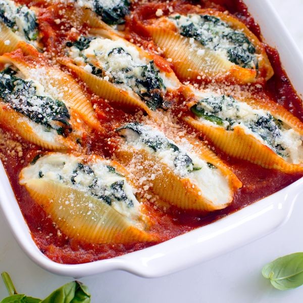 Spinach and Cheese Stuffed Shells