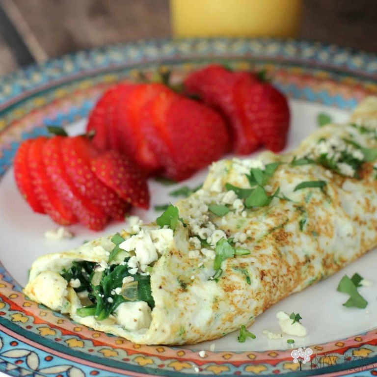 Spinach and Feta Egg White Omelette