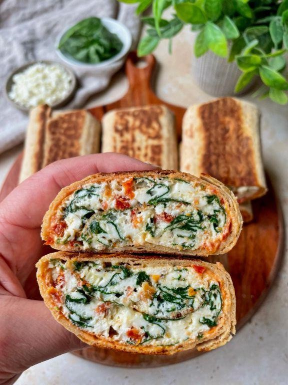 Spinach and Feta Egg Wrap