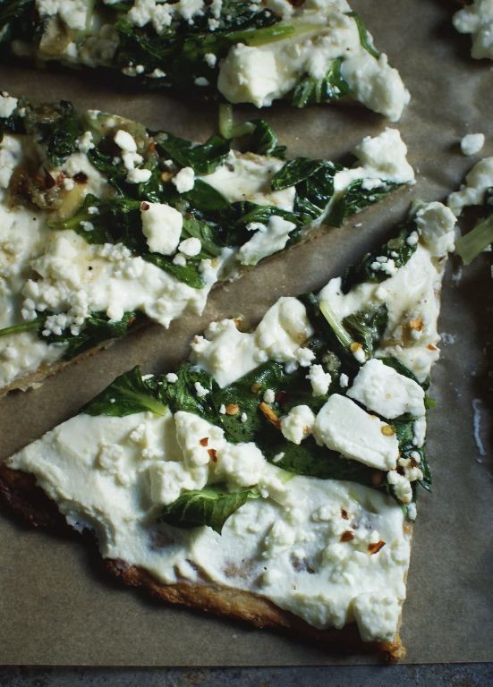 Spinach and Feta Keto Pizza