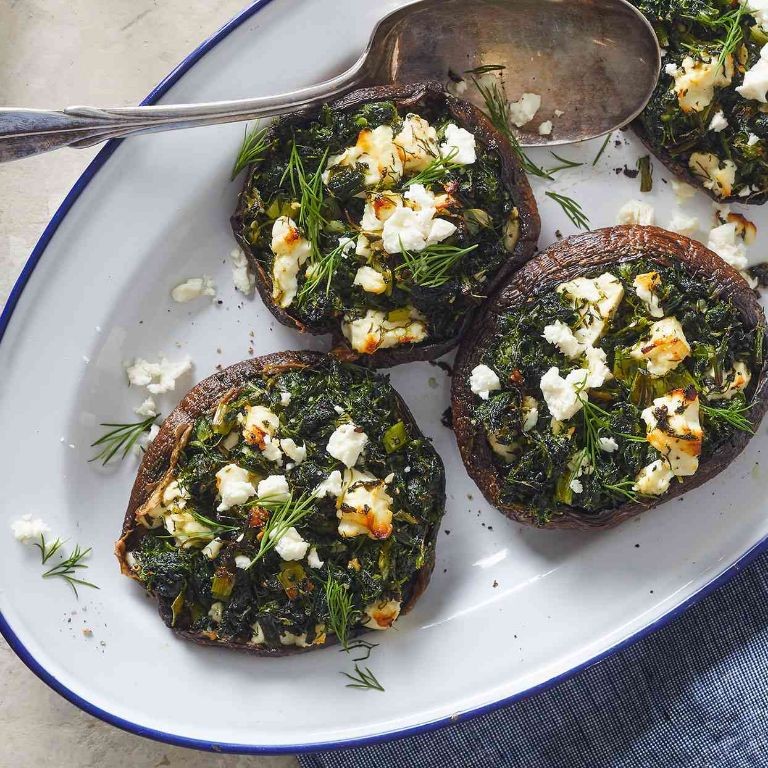 Spinach and Feta Stuffed Portobello Mushrooms