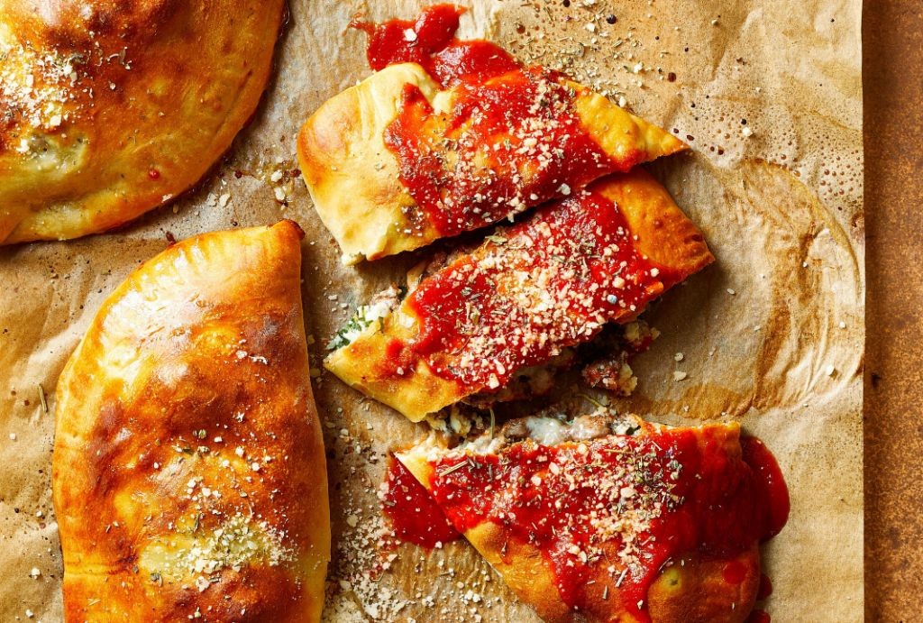 Spinach and Ground Beef Calzones