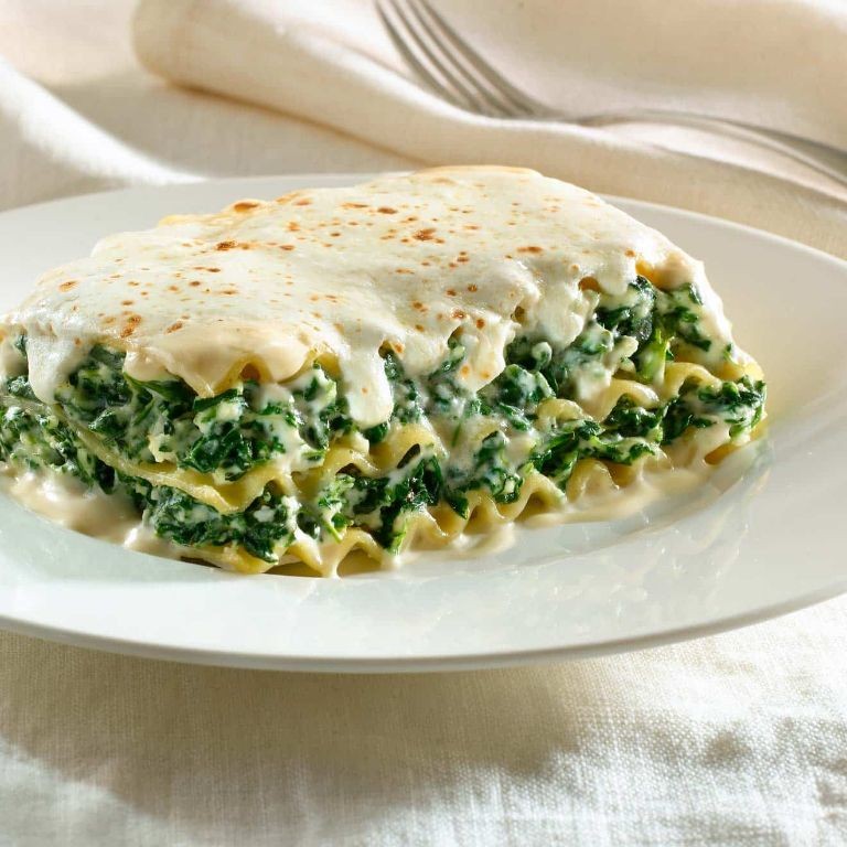 Spinach and Mushroom Bertolli Alfredo Lasagna