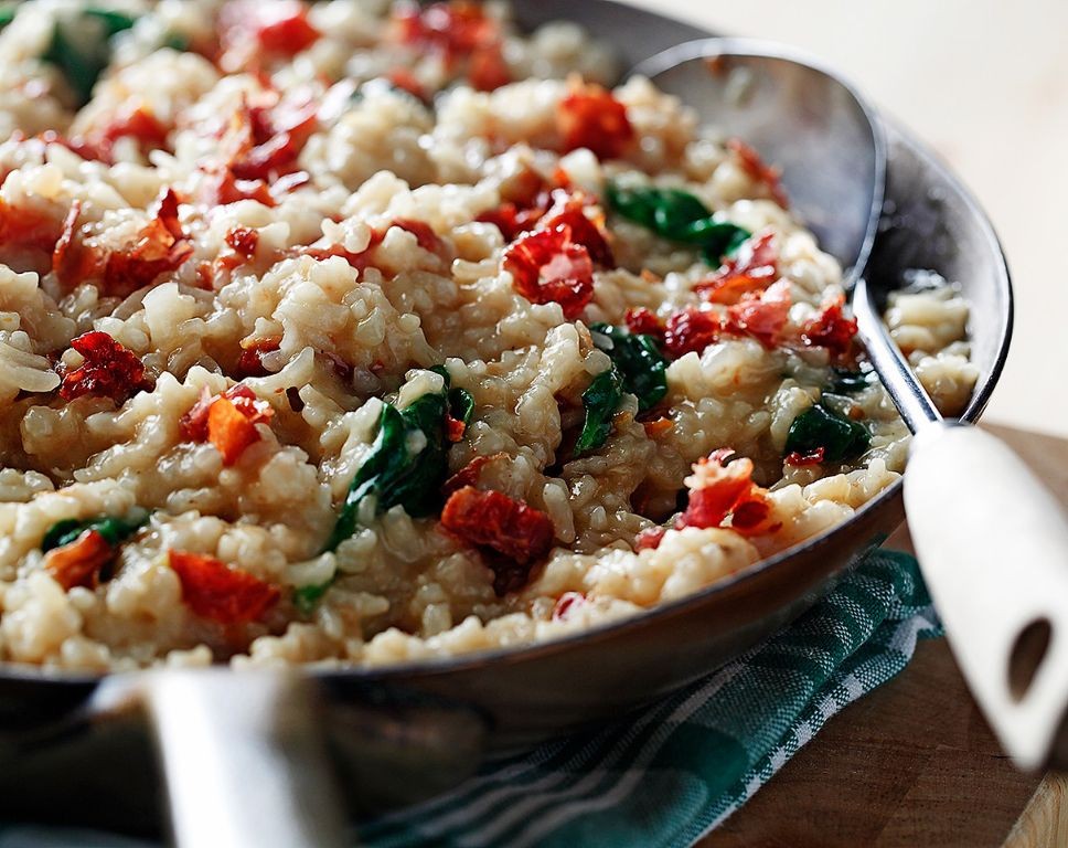 Spinach and Sun-Dried Tomato Risotto