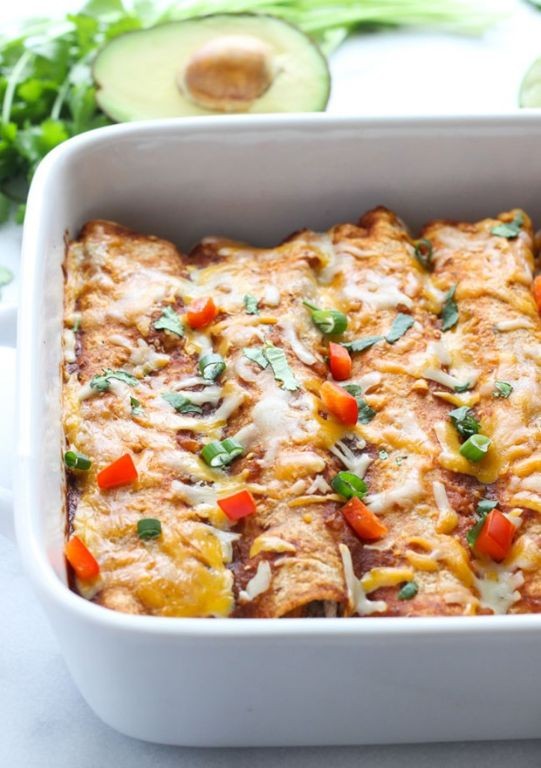 Spinach and Sweet Potato Enchiladas