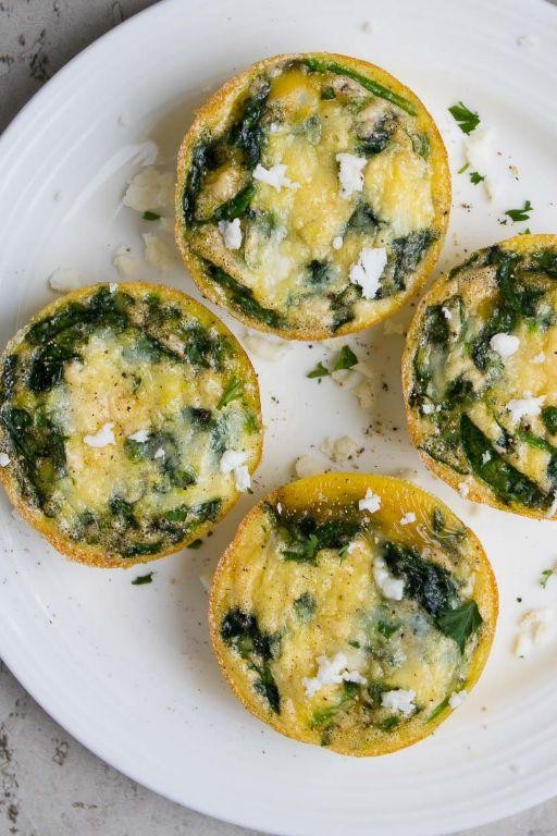 Spinach and feta egg muffins