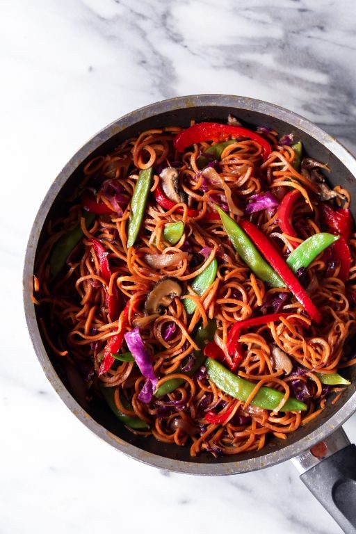 Spiralized Potato Noodle Stir-Fry