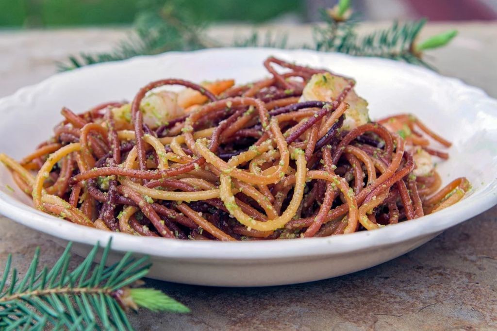 Spruce Tip Pesto Pasta