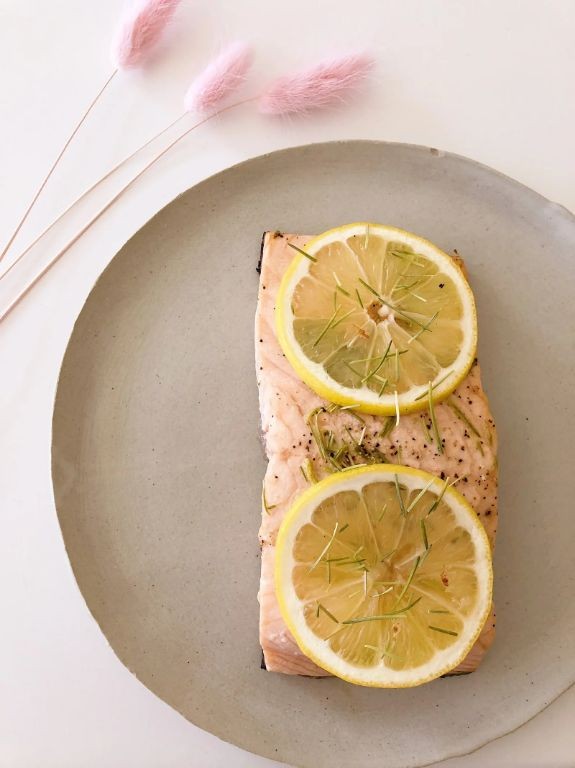 Spruce Tip and Honey Glazed Salmon