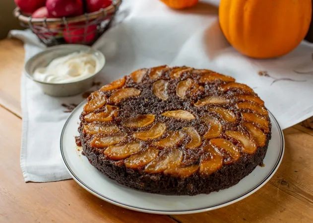 Squash and Apple Upside-Down Cake