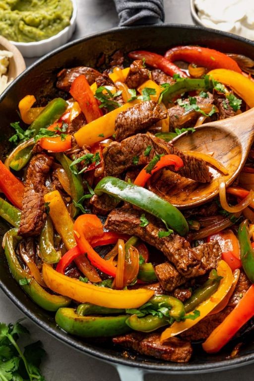 Steak Fajitas with Bell Peppers and Onions