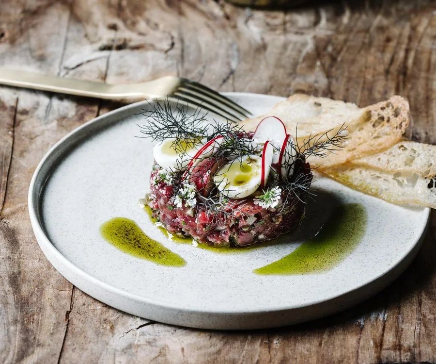 Steak Tartare with Pickled Shallots and Dijon