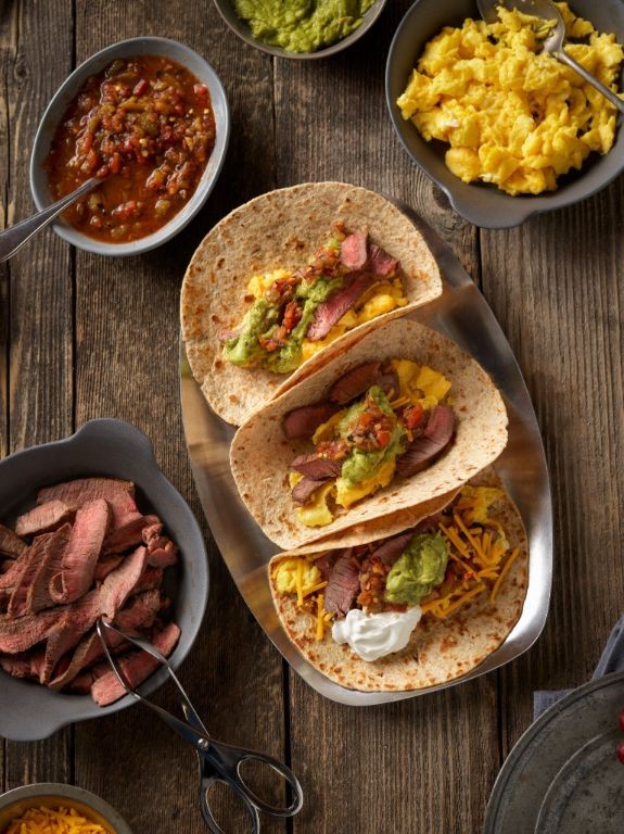 Steak and Egg Breakfast Tacos