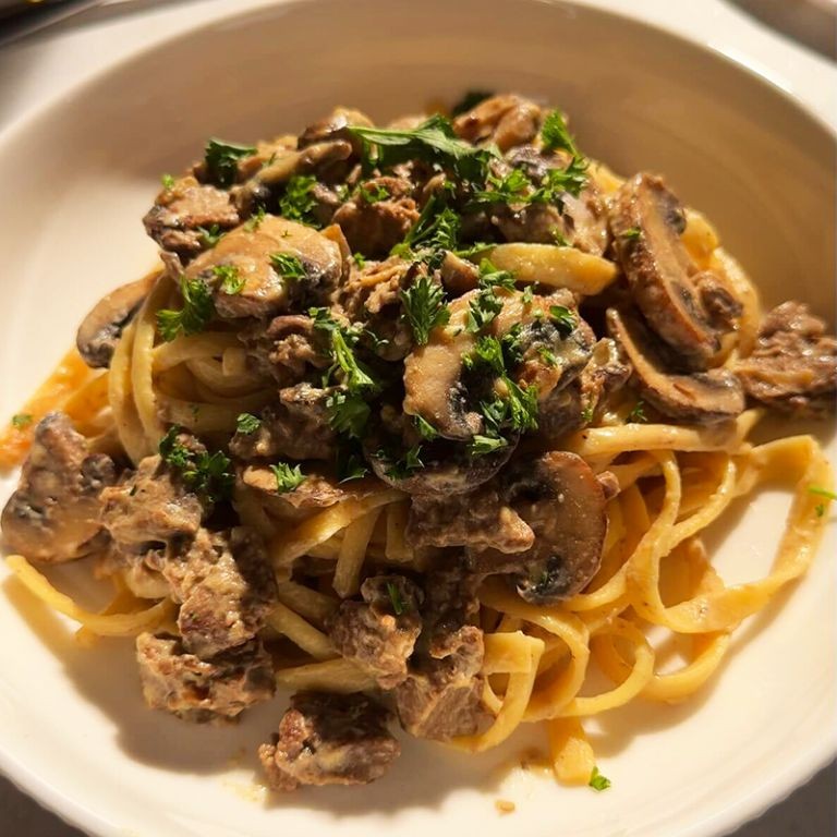 Steak and Mushroom Pasta